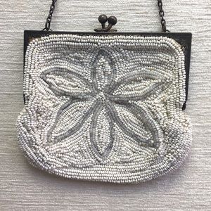 tiny FRENCH VINTAGE hand beaded bag